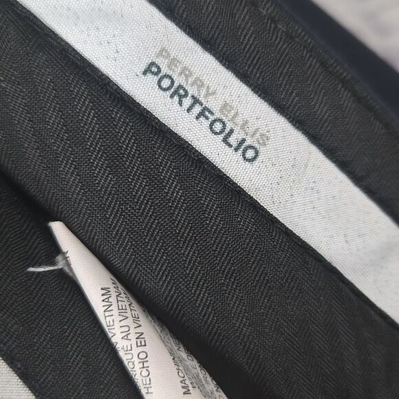 Perry Ellis Portfolio 40x30 Men Modern-Fit Performance Stretch Dress Pants Navy - Picture 9 of 12